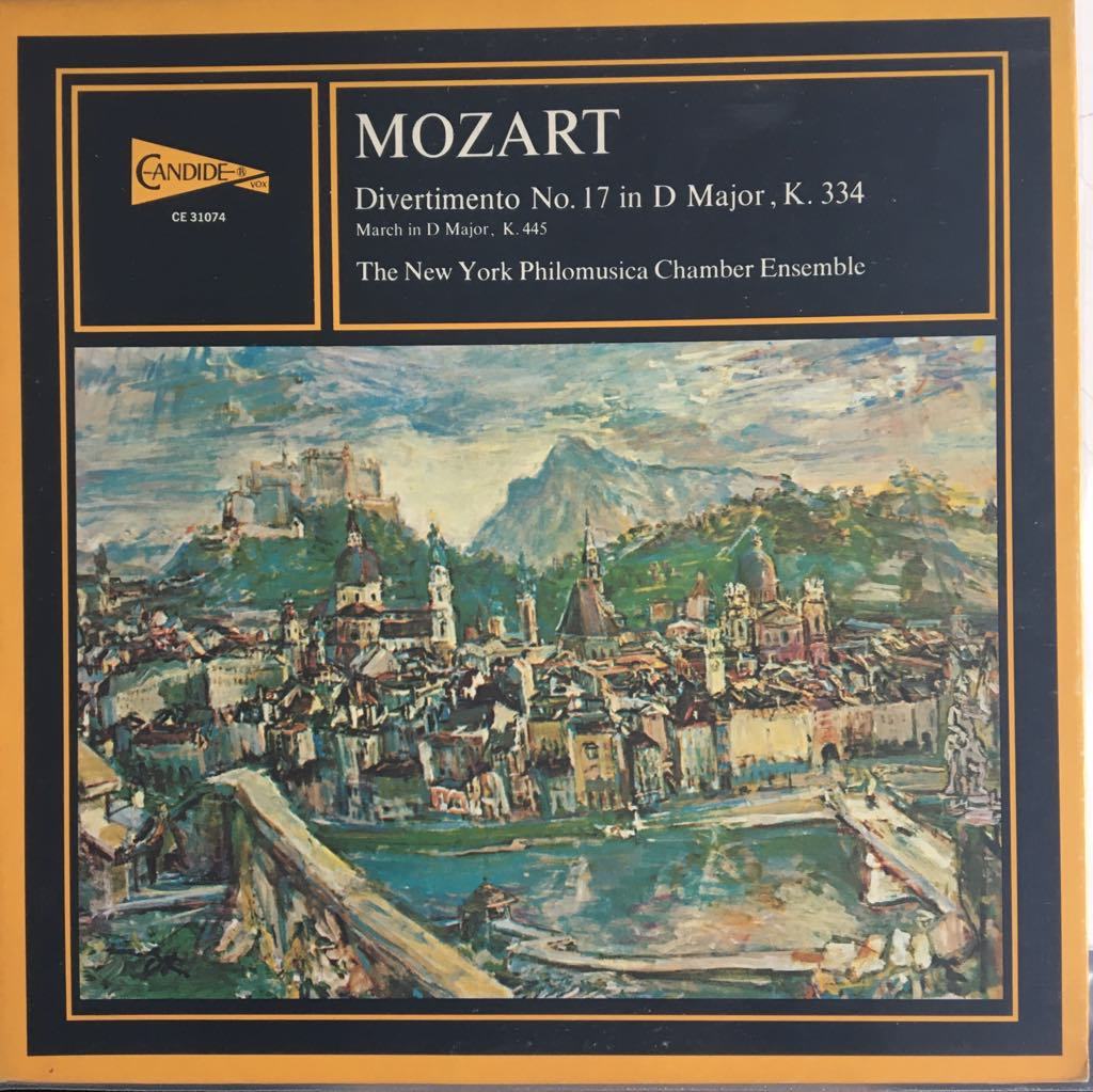 New York Philomusica Chamber Ensemble – Mozart Divertimento No. 17 In D Major, K.334 LP