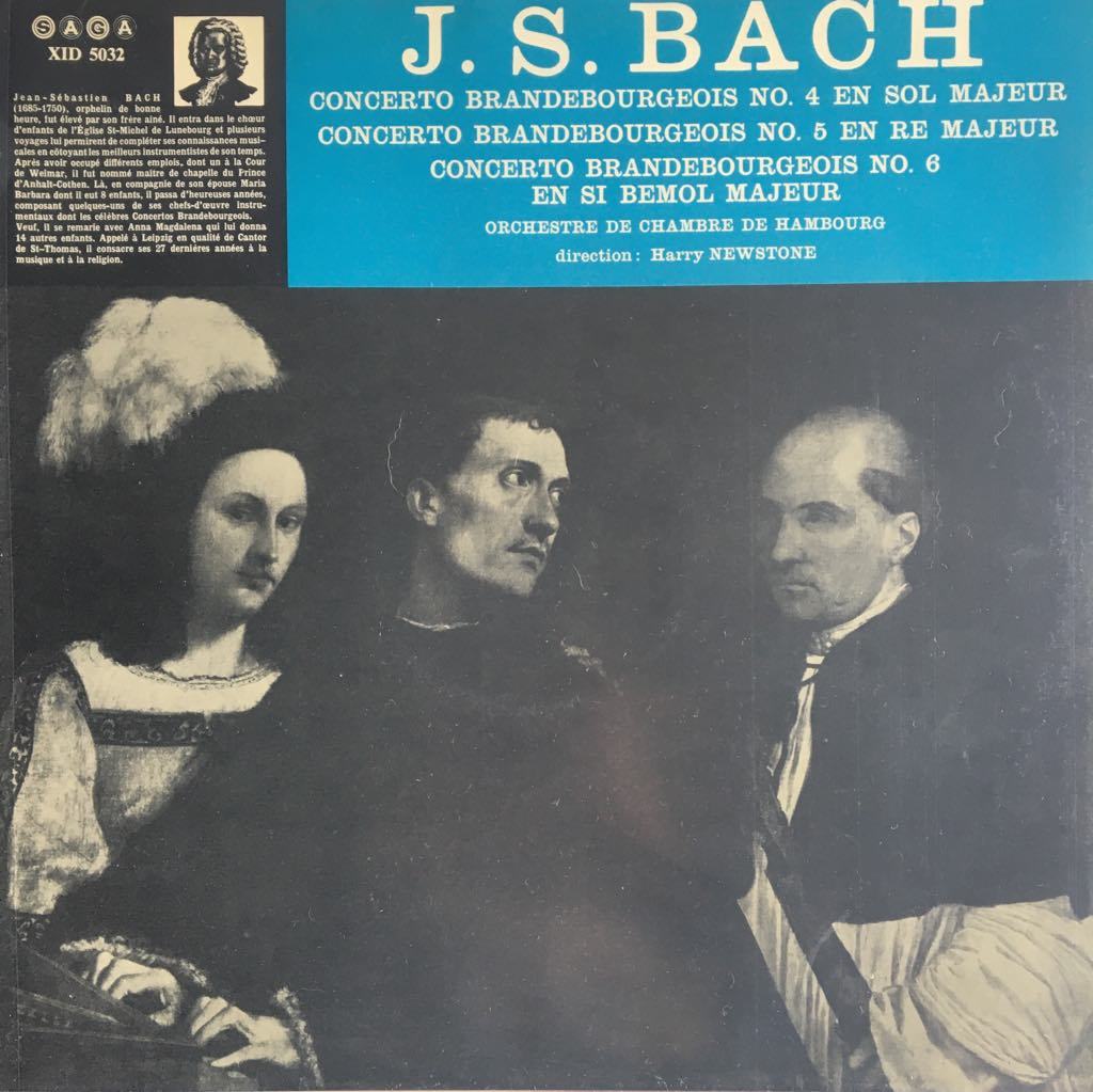 Johann Sebastian Bach, Hamburg Chamber Orchestra Conducted By Harry Newstone Brandenburg Concertos No.s 4, 5 & 6 LP