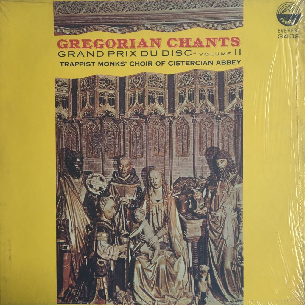 Trappist Monks' Choir Of Cistercian Abbey Gregorian Chants Grand Prix Du Disque Volume II LP