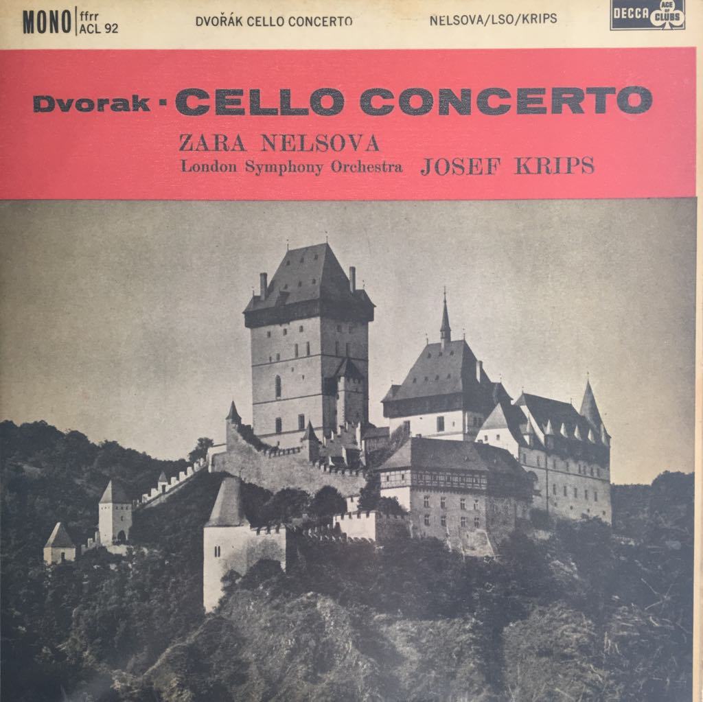 Dvorak Zara Nelsova Cello Concerto LP