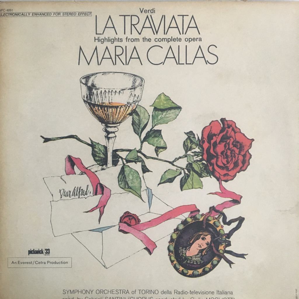 Maria Callas Verdi Highlights From La Traviata LP