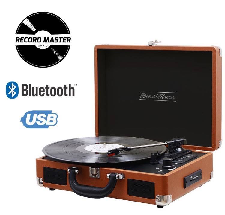 Record Master T317R-UB Pikap - Bluetooth + USBSD Bellek Girişli - Plak Temizleme Solüsyonu Hediyeli