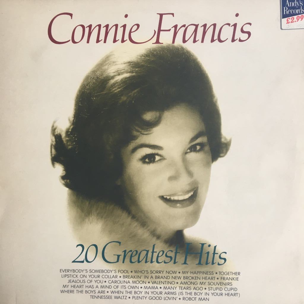 Connie Francis 20 Greatest Hits LP