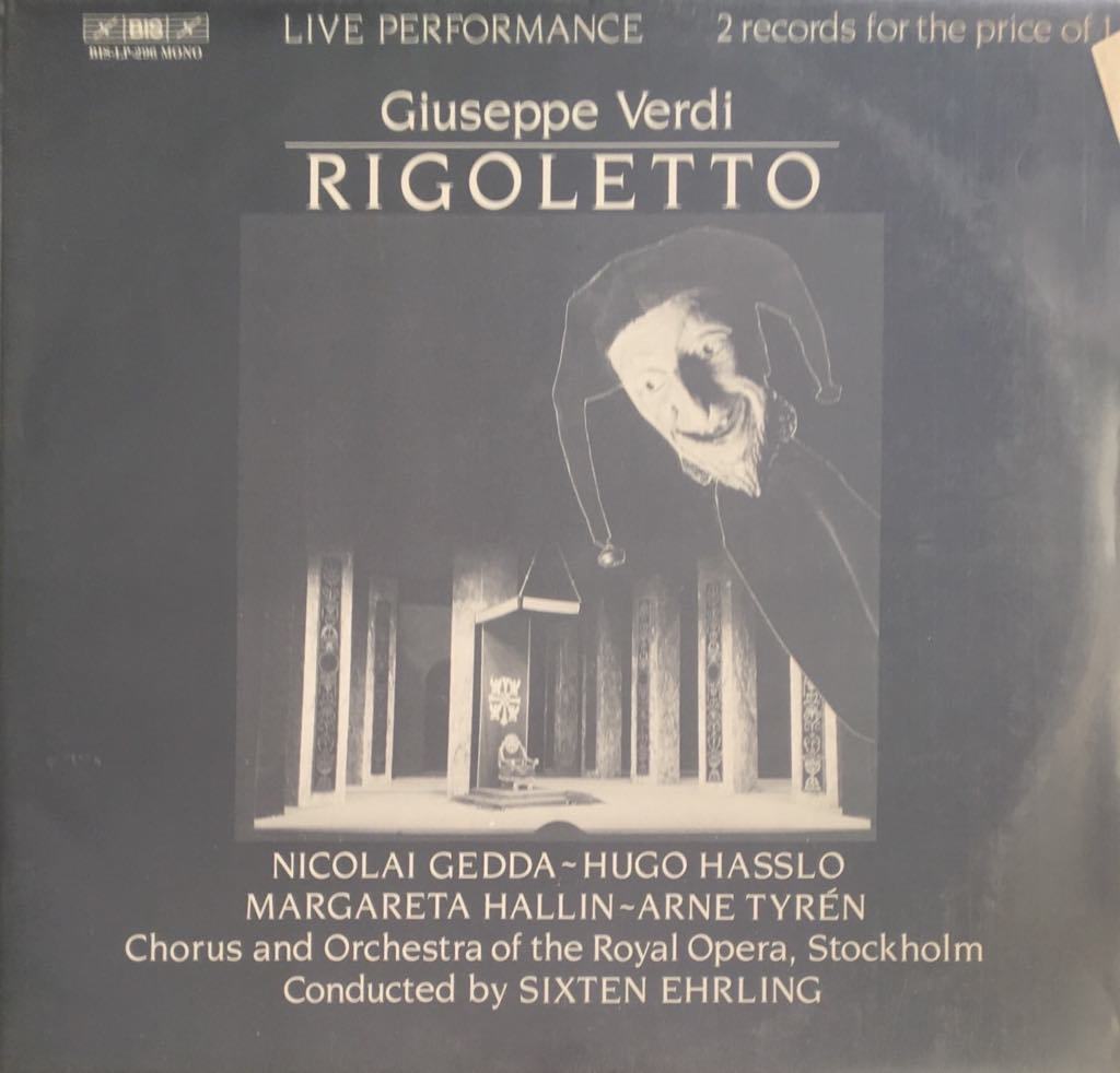 Giuseppe Verdi Rigoletto Live Performance Double LP