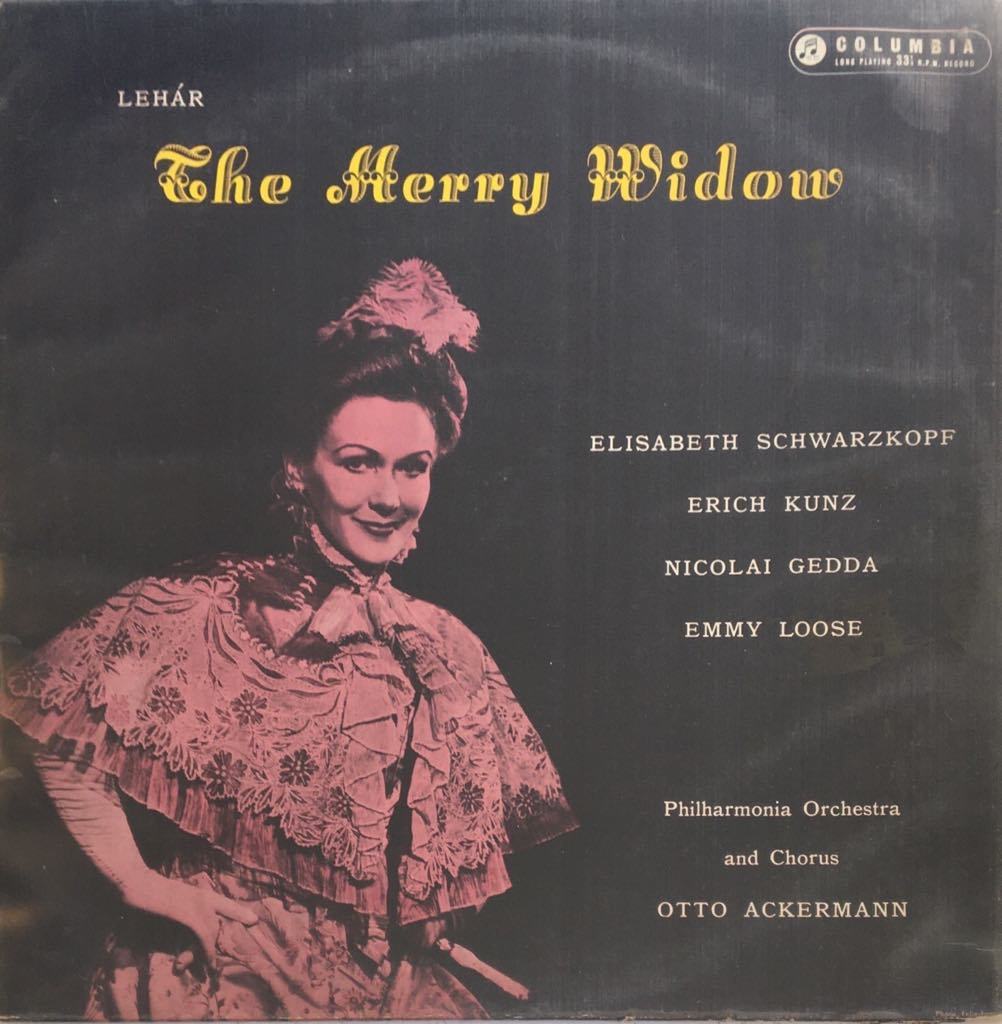 Franz Lehár - Philharmonia Orchestra, Otto Ackermann, Elisabeth Schwarzkopf, Erich Kunz, Nicolai Gedda, Emmy Loose – The Merry Widow LP