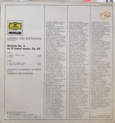 Beethoven Sinfonia No.4 Orquestra Fılarmonica De Berlin Herbert Von Karajan LP