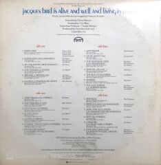 Eric Blaus Jacques Brel Is Alive And Well And Living In Paris Original Motion Soundtrack Double LP