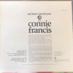 My Heart Cries For You Connie Francis LP