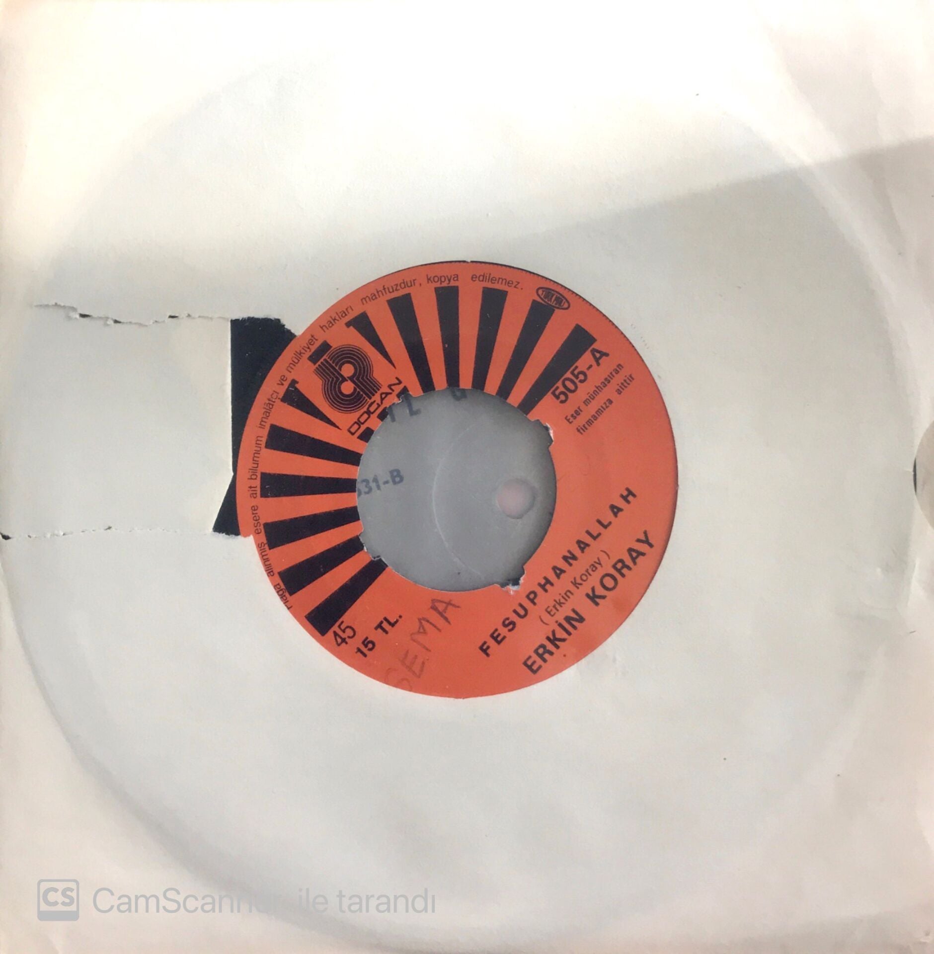 Erkin Koray Fesuphanallah 45 lik