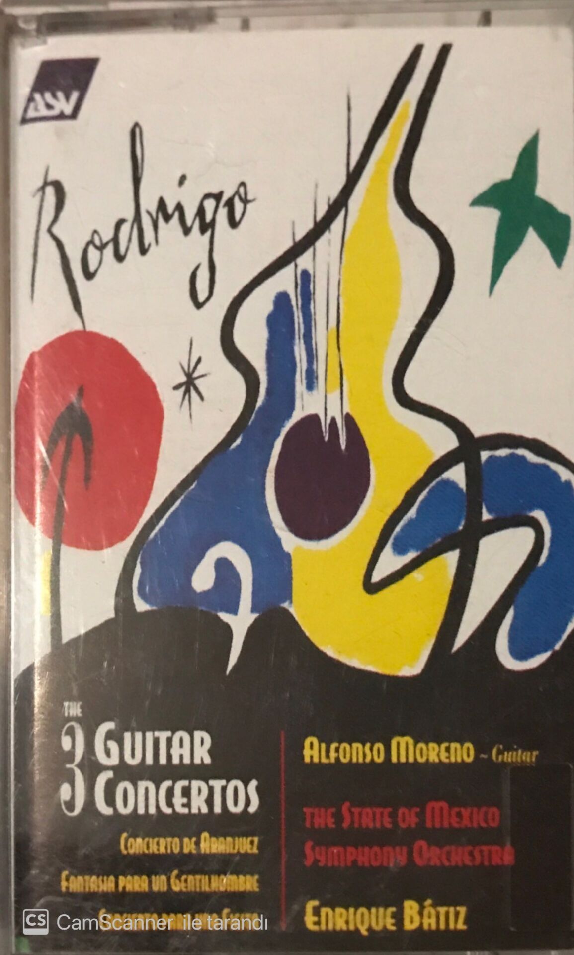 Rodrigo 3 Guitar Concertos Moreno - SMSO - Batız KASET