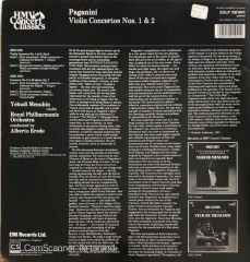 Paganini Violin Concertos No.1 ın D & No.2 in B Minor Yehudi Menuhin LP