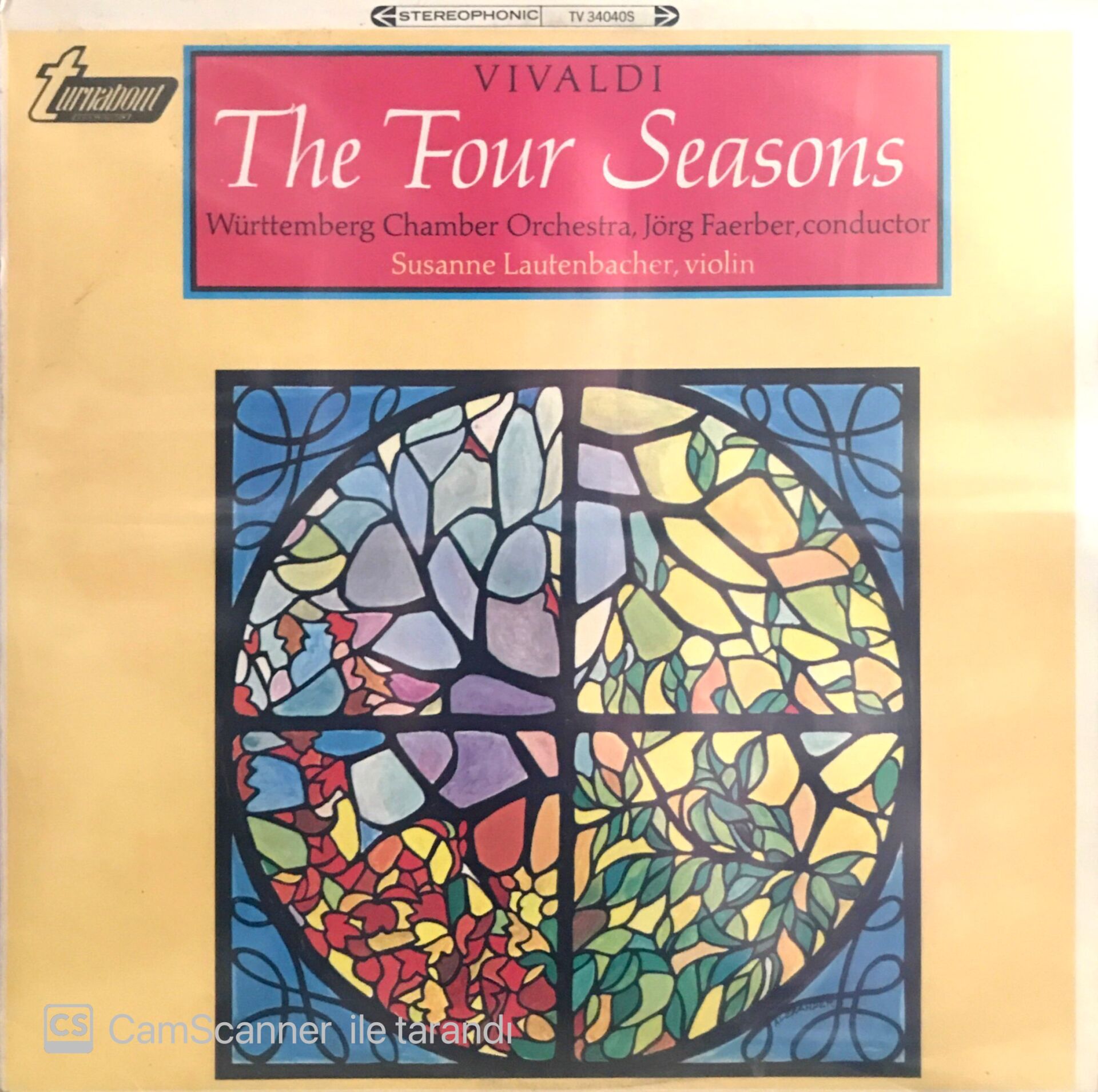 Vivaldi Württemberg Chamber Orchestra Jörg Faerber, Susanne Lautenbacher ‎– The Four Seasons LP