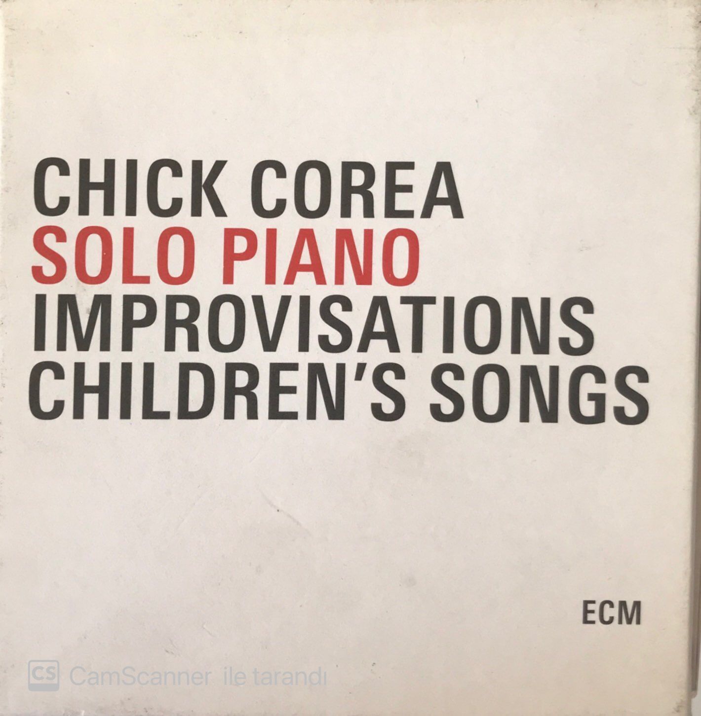 Chıck Corea Solo Pıano Chıldren's Songs CD