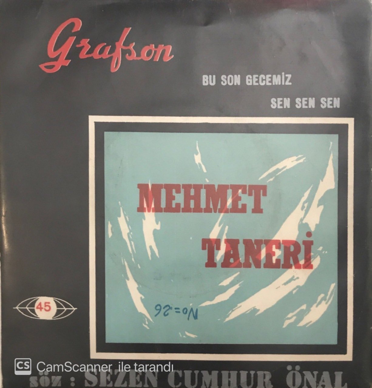 Mehmet Taneri Bu Son Gecemiz 45lik