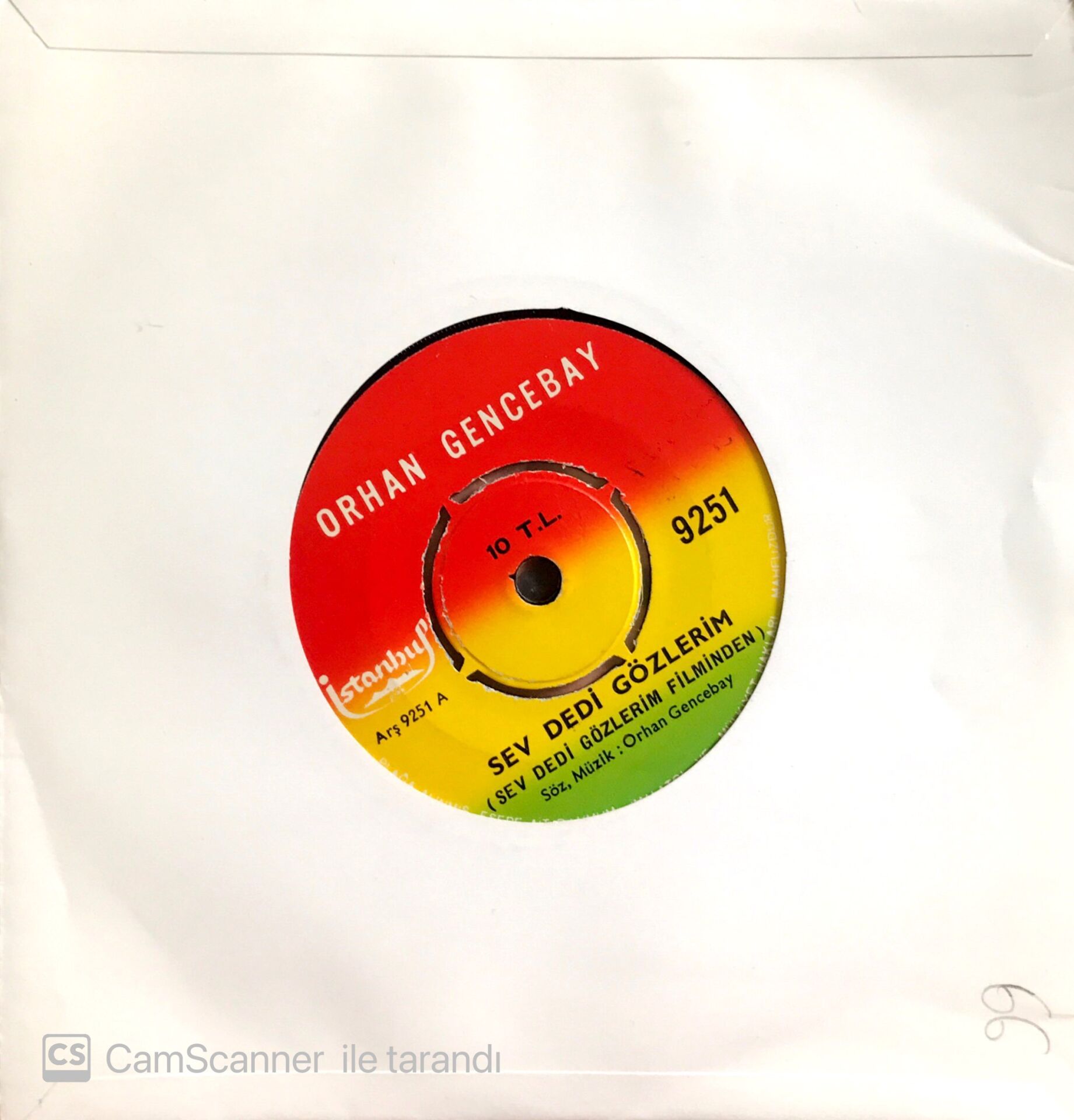 Orhan Gencebay / Sev Dedi Gözlerim 45'lik