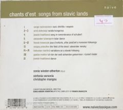 Chants D'est Sonia Wieder Atherton CD