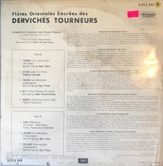 Flutes Orientales Sacrees Des Derviches Tourneurs - Enregistre En Turquie LP
