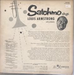 Satchmo Sings Louis Armstrong LP