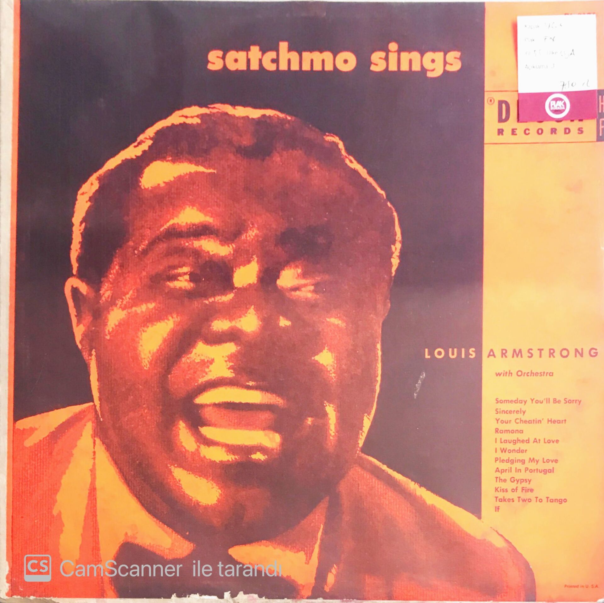 Satchmo Sings Louis Armstrong With Orchestra - LP