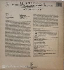 Shostakovich Symphony No.10 In E Eminor, Op.93 London Philharmonic Orchestra Andrew Davis LP