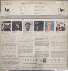 Sarah Vaughan In Hi-fi LP