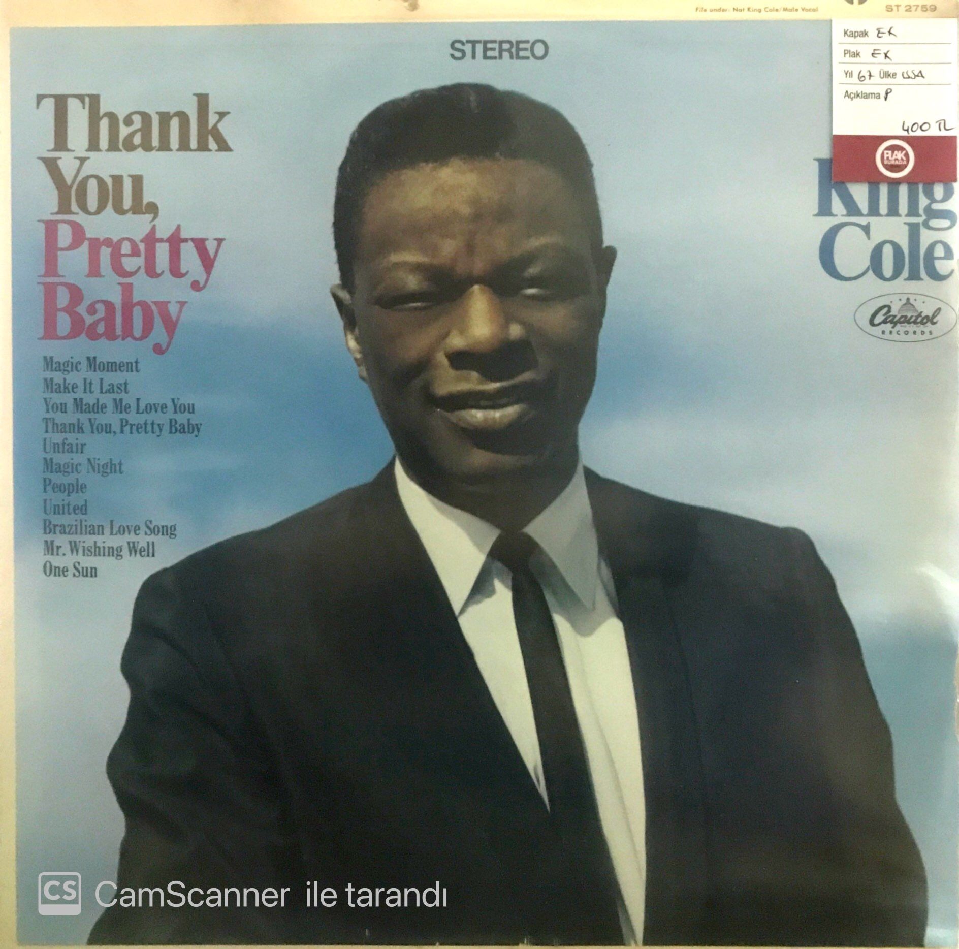 Nat King Cole - Thank you Pretty Baby LP