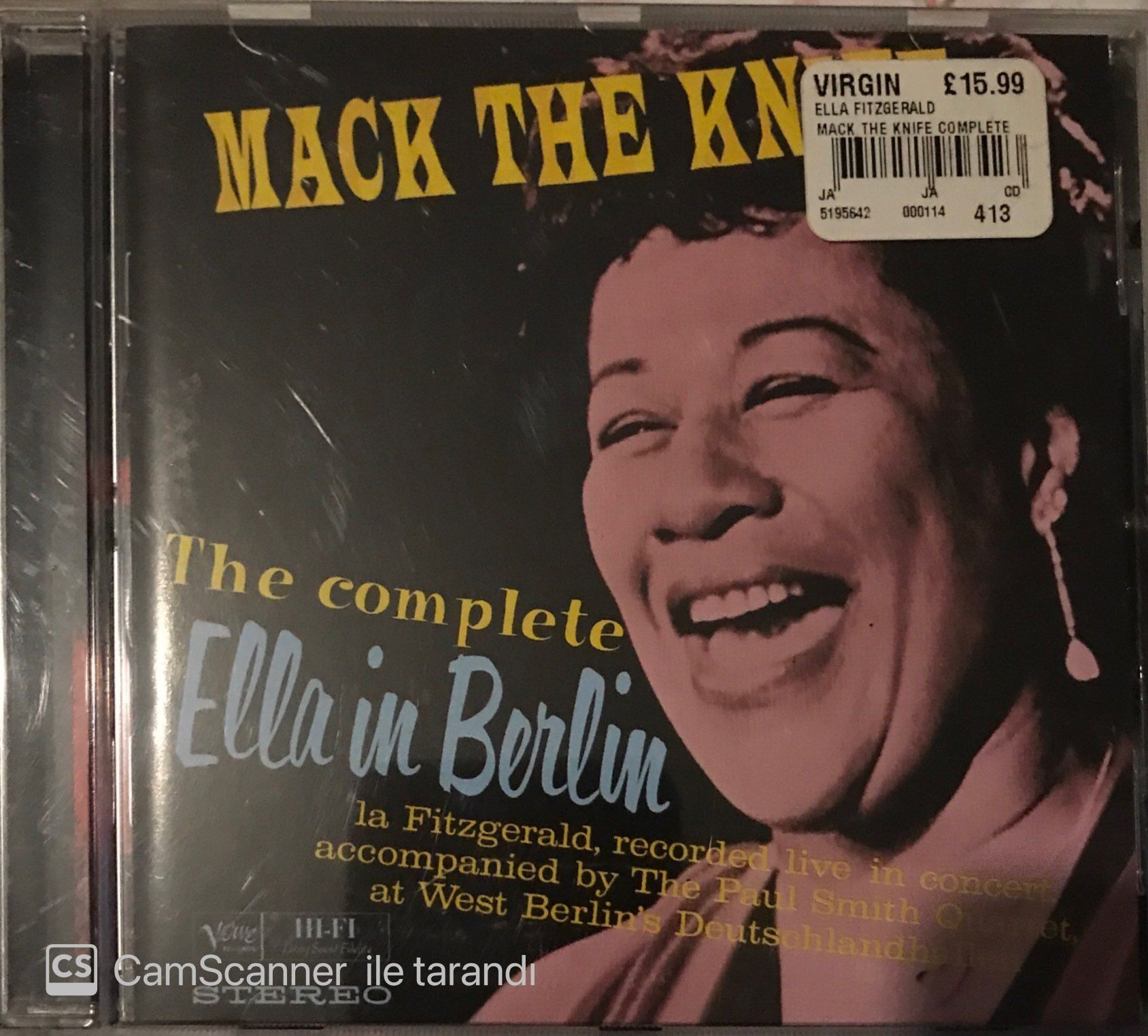 Ella Fitzgerald - Ella In Berlin CD