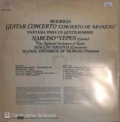 Rodrigo Guitar Concerto Fantasia Para Un Gentilhombre LP