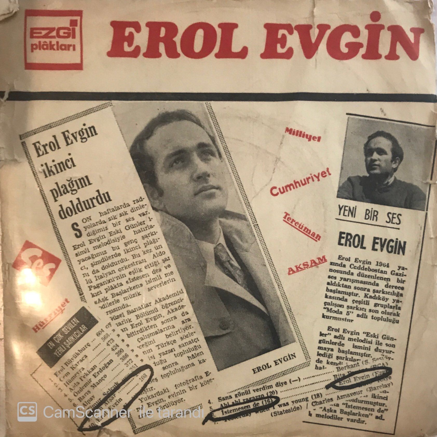 Erol Evgin İstemesen De... 45lik