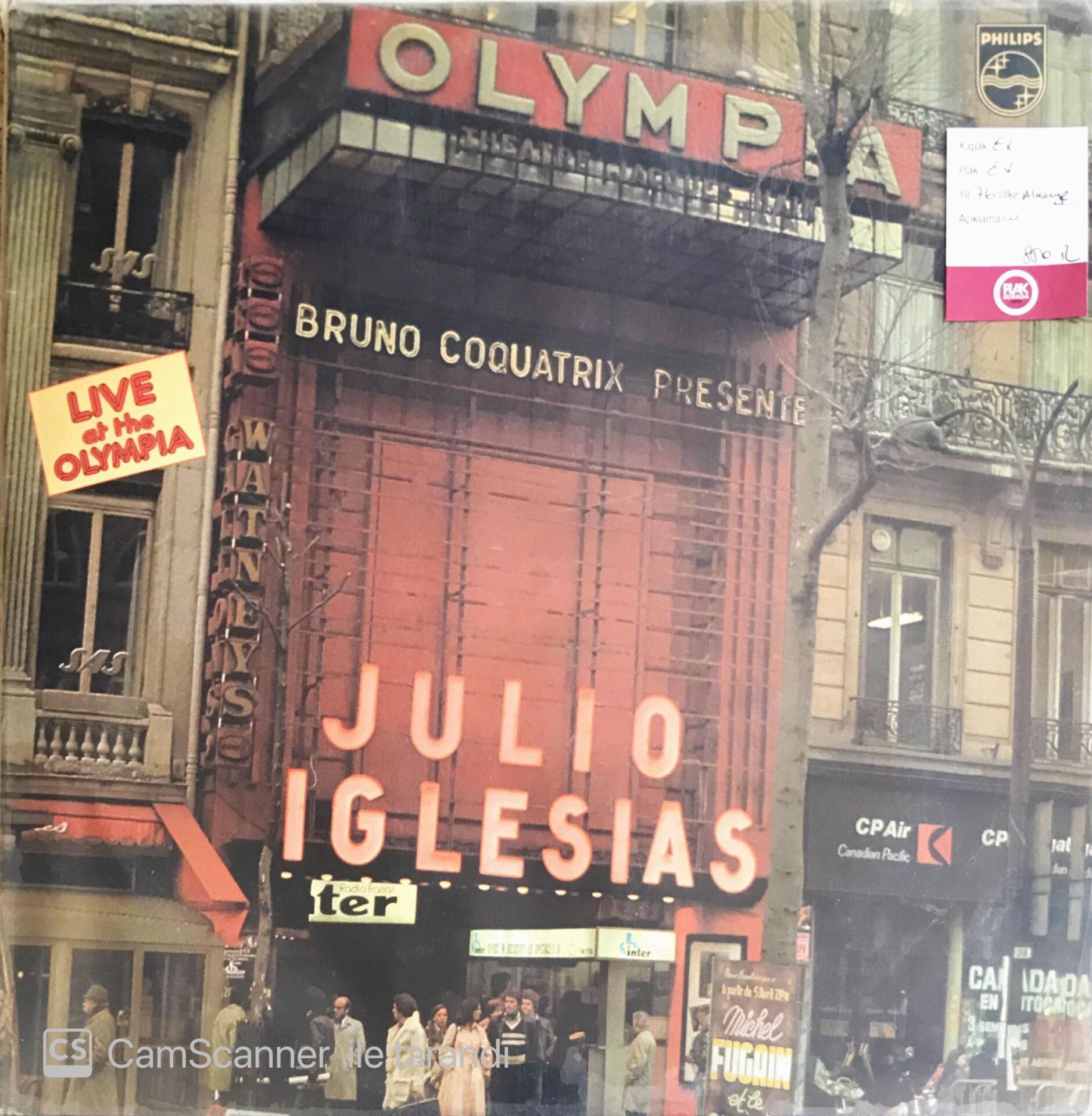 Julio Iglesias - Live At The Olympia - Double LP