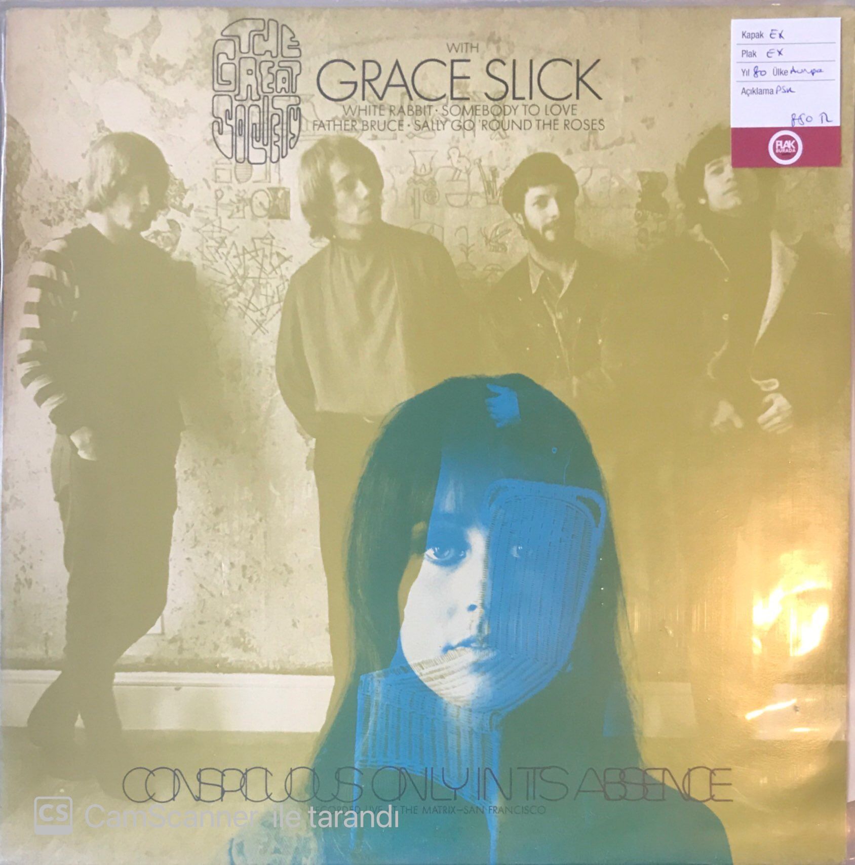 The Great Society With Grace Slick – Conspicuous Only In Its Absence LP