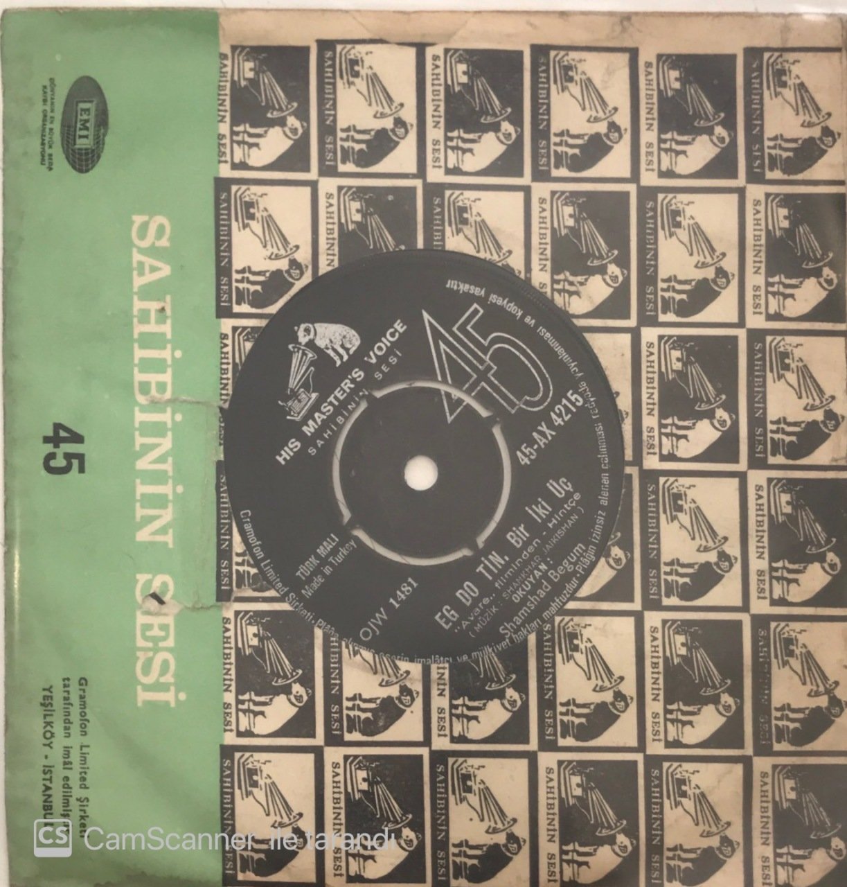 Shamshad Begum Eg Do Tin, Bir İki Üç 45lik