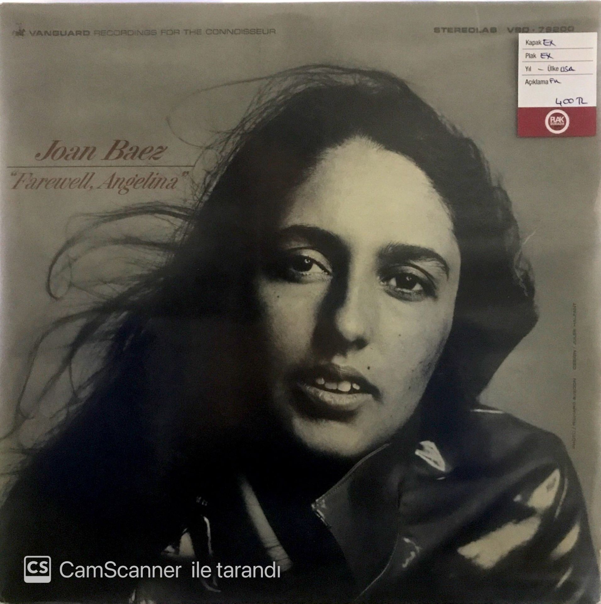 Joan Baez - Farewell Angelina LP