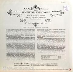 Lalo - Symphonie - Szeryng - Chicago Symphony Orchestra, Hendl LP