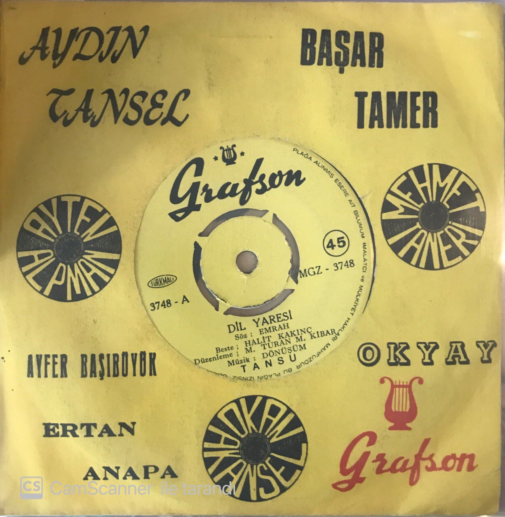 Tansu Sarı Zeybek 45lik