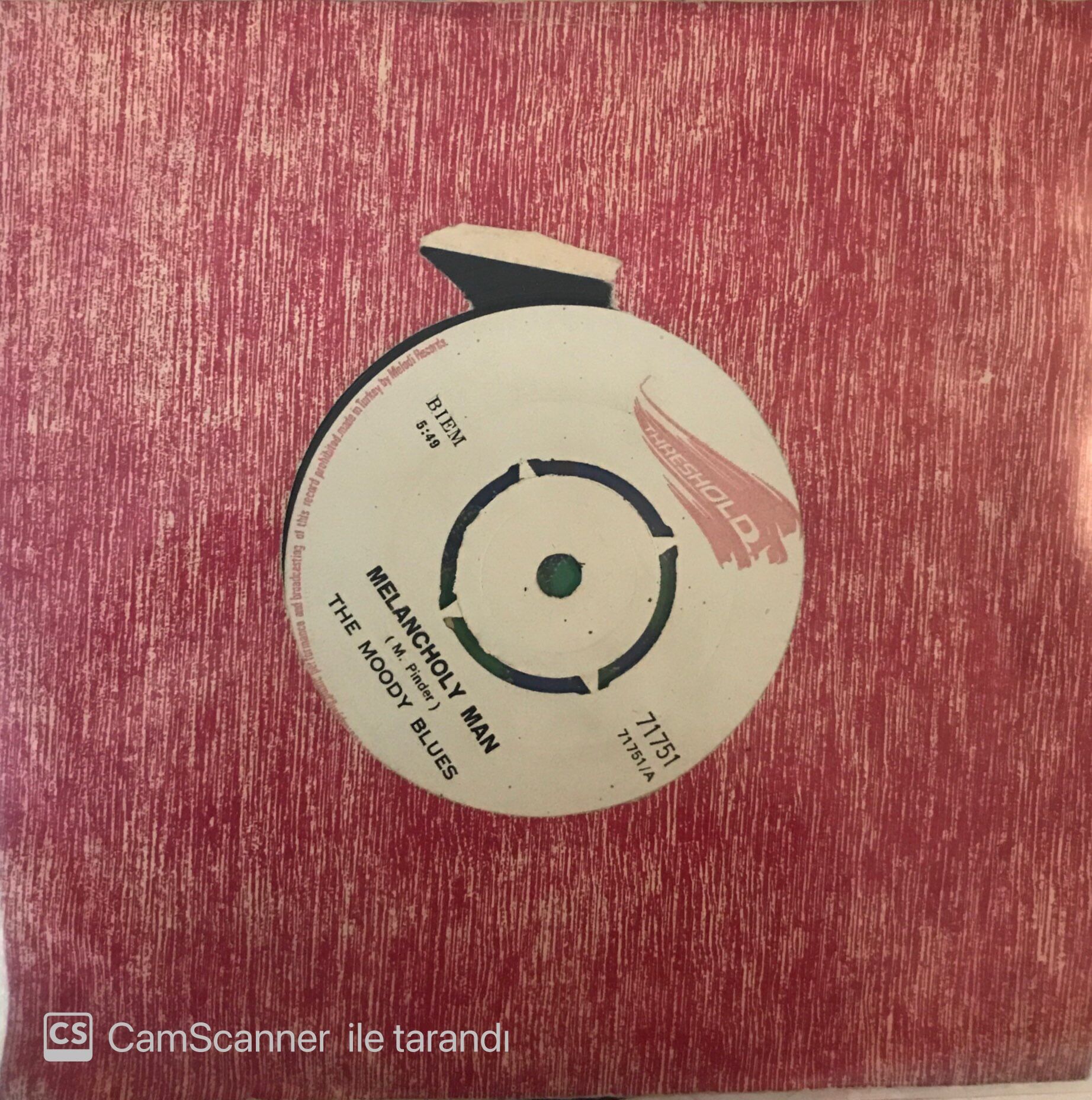 The Moody Blues - Melancholy Man 45lik