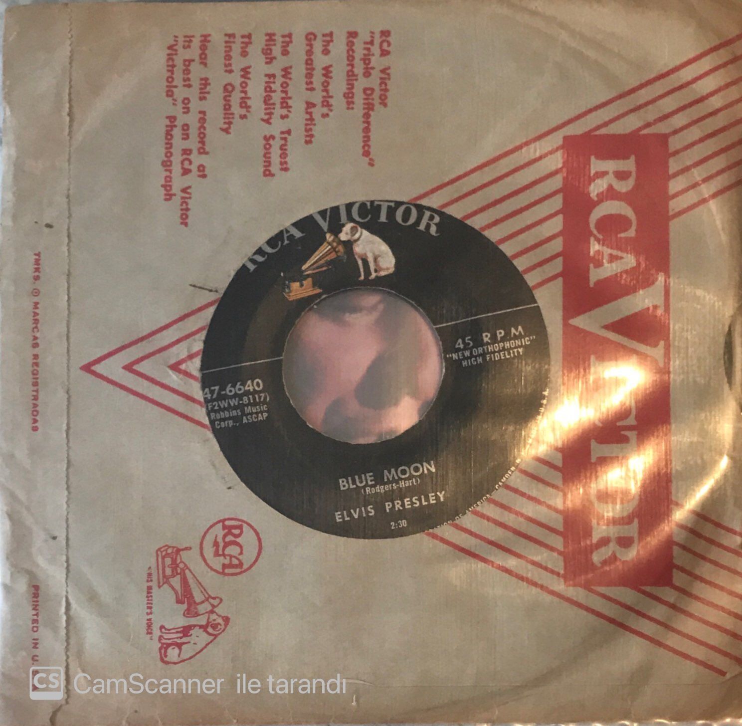Elvis Presley - Blue Moon 45lik
