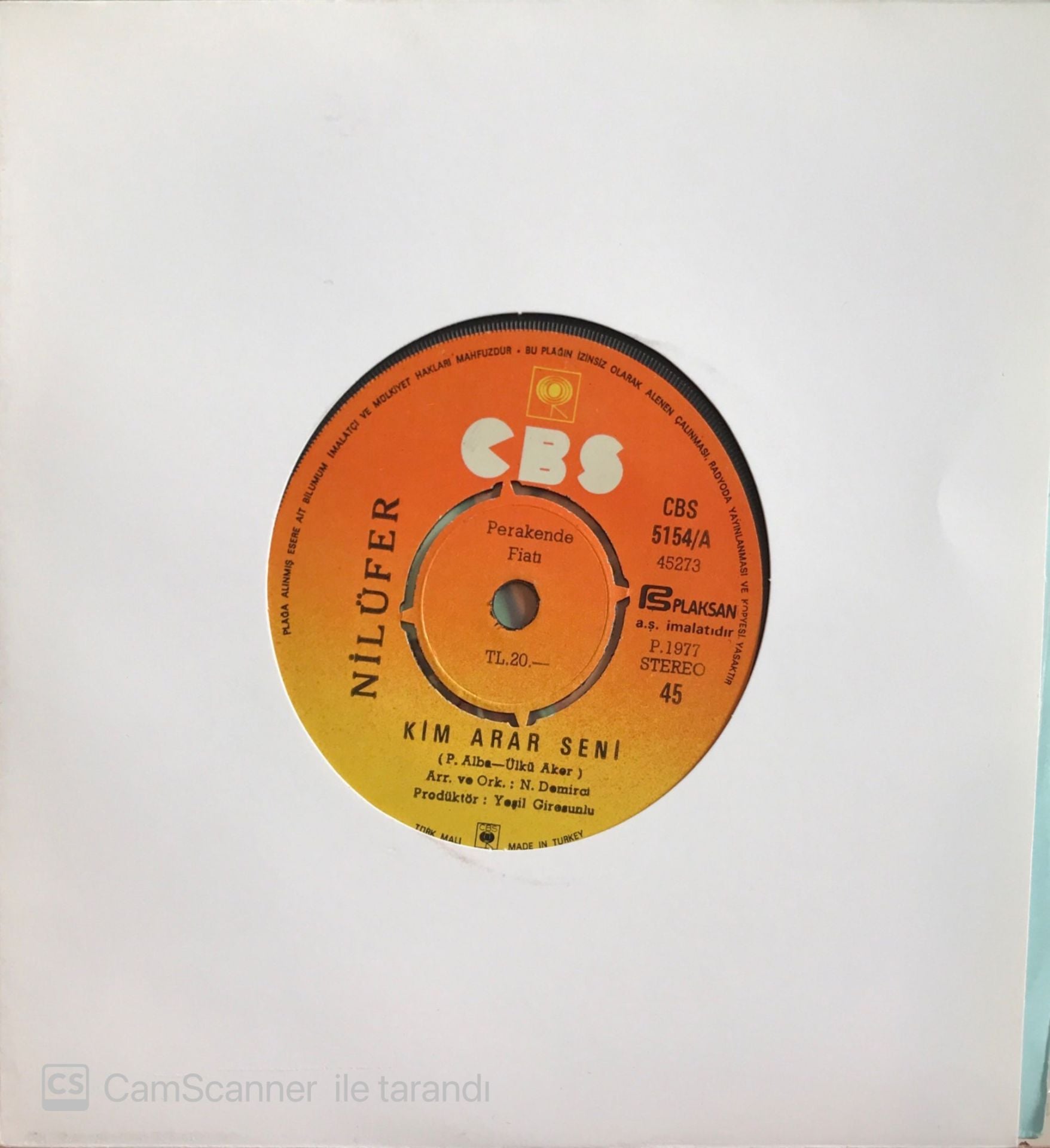 Nilüfer Kim Arar Seni 45lik