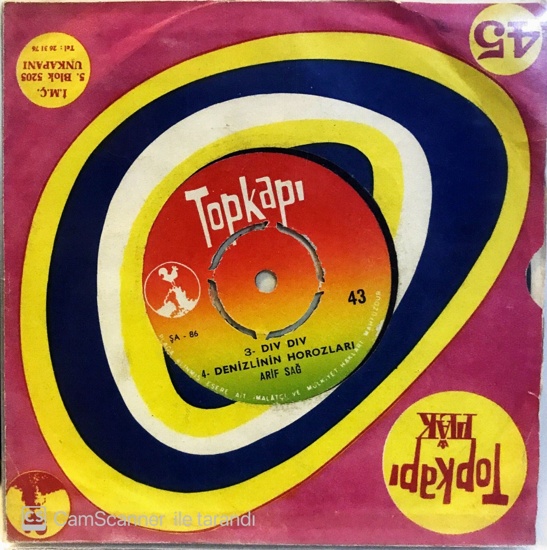 Arif Sağ Emmioğlu 45lik (4 şarkılık EP)