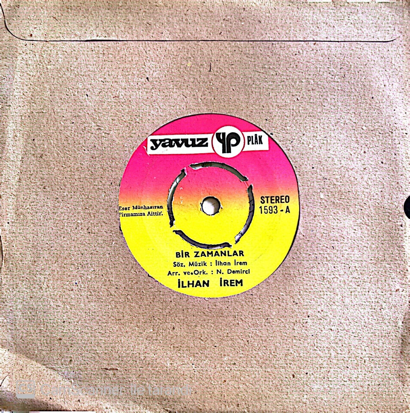 İlhan İrem Bir Zamanlar 45lik