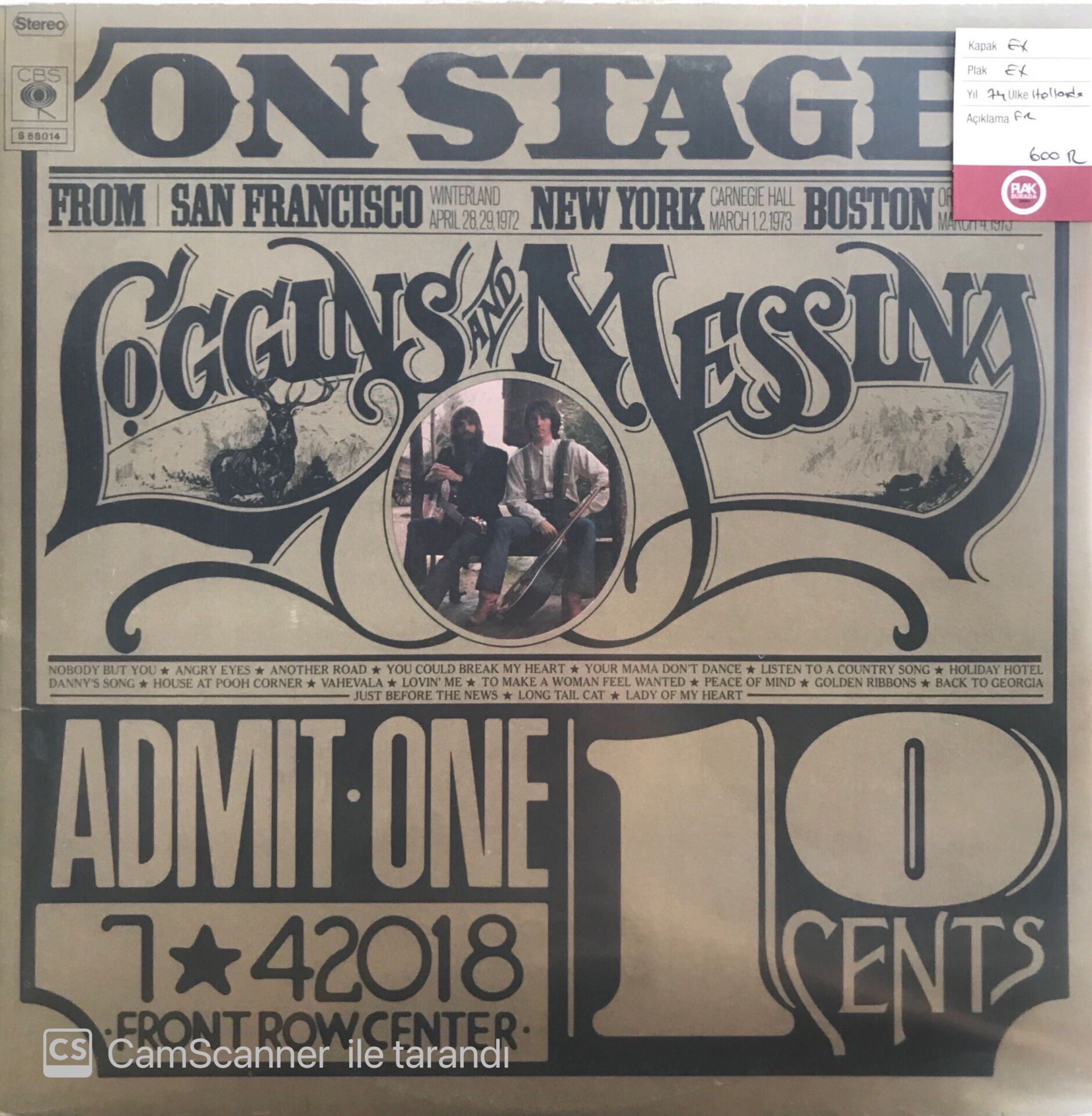 Loggings and Messina - On Stage, 2x LP