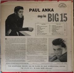 Paul Anka Sings His Big LP 15'' LP