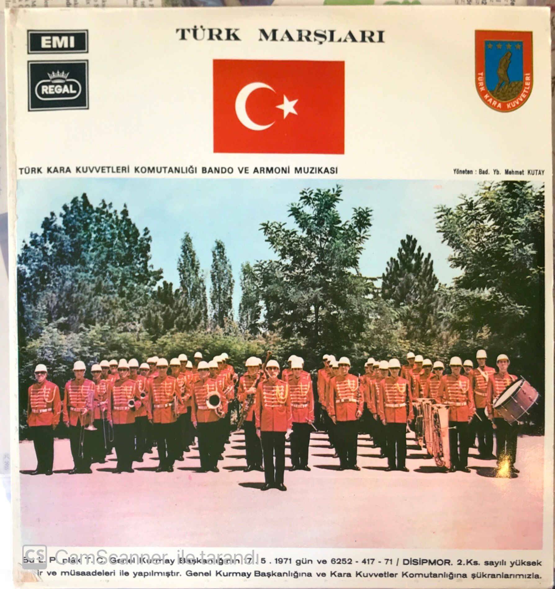 Türk Marşları Türk Kava Kuvvetleri Komutanlığı Bando Ve Armoni Muzıkası LP