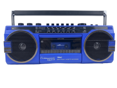 Crownwell Kasetçalar Bluetooth'lu Nostaljik Kasetçalar ve Radyo Mavi Renk