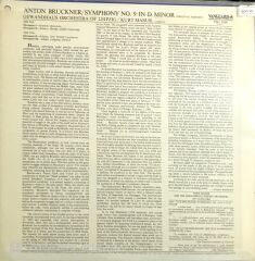 Anton Bruckner Symphony No.9 LP