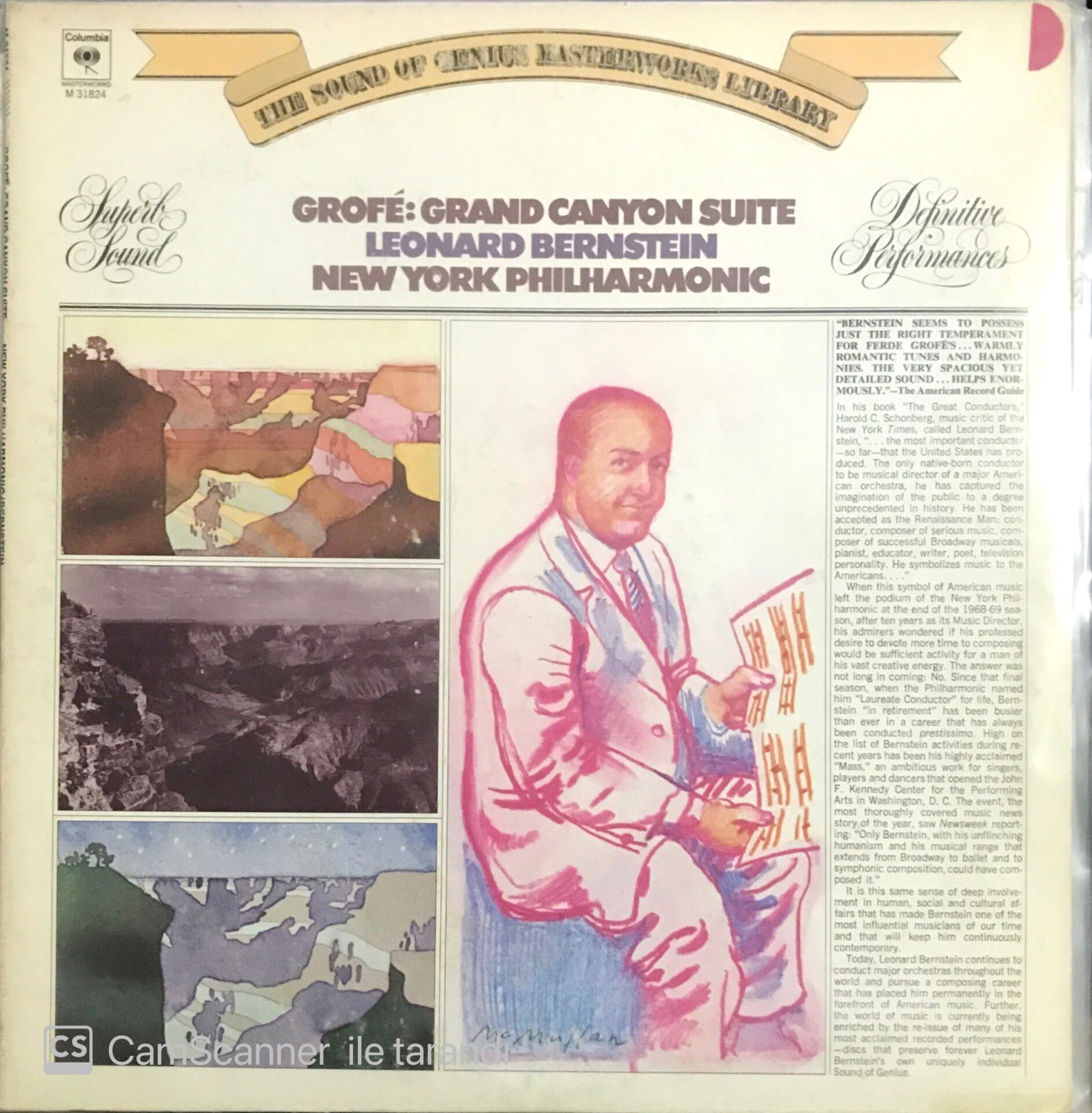 Grofe: Grand Canyon Suite Leonard Bernstein LP