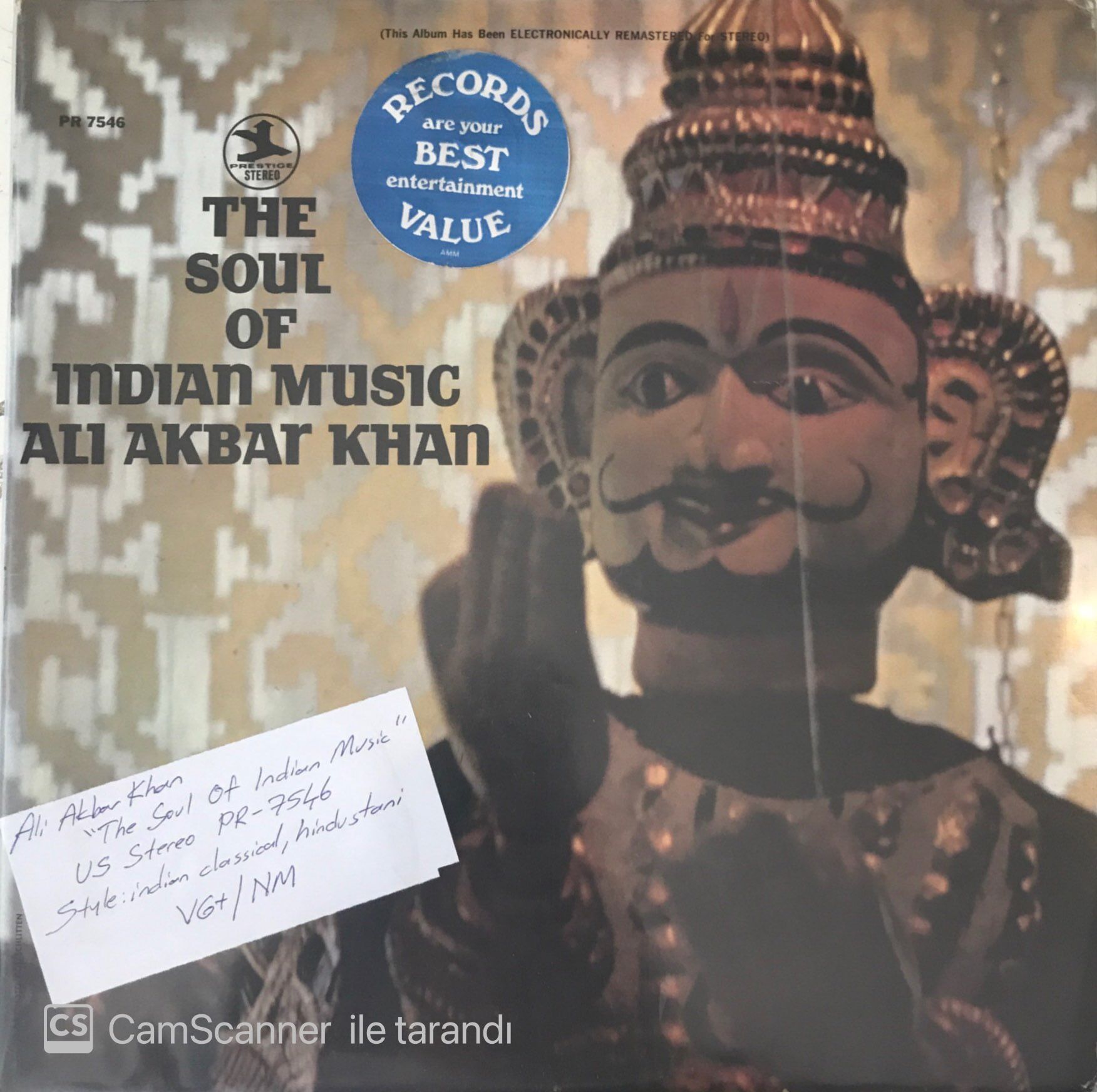 The Soul Of Indian Music - Ali Akbar Khan LP