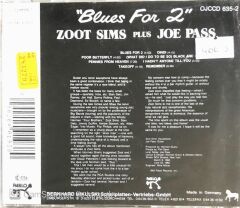 Zoot Sims Plus Joe Pass - Blues For 2 - CD