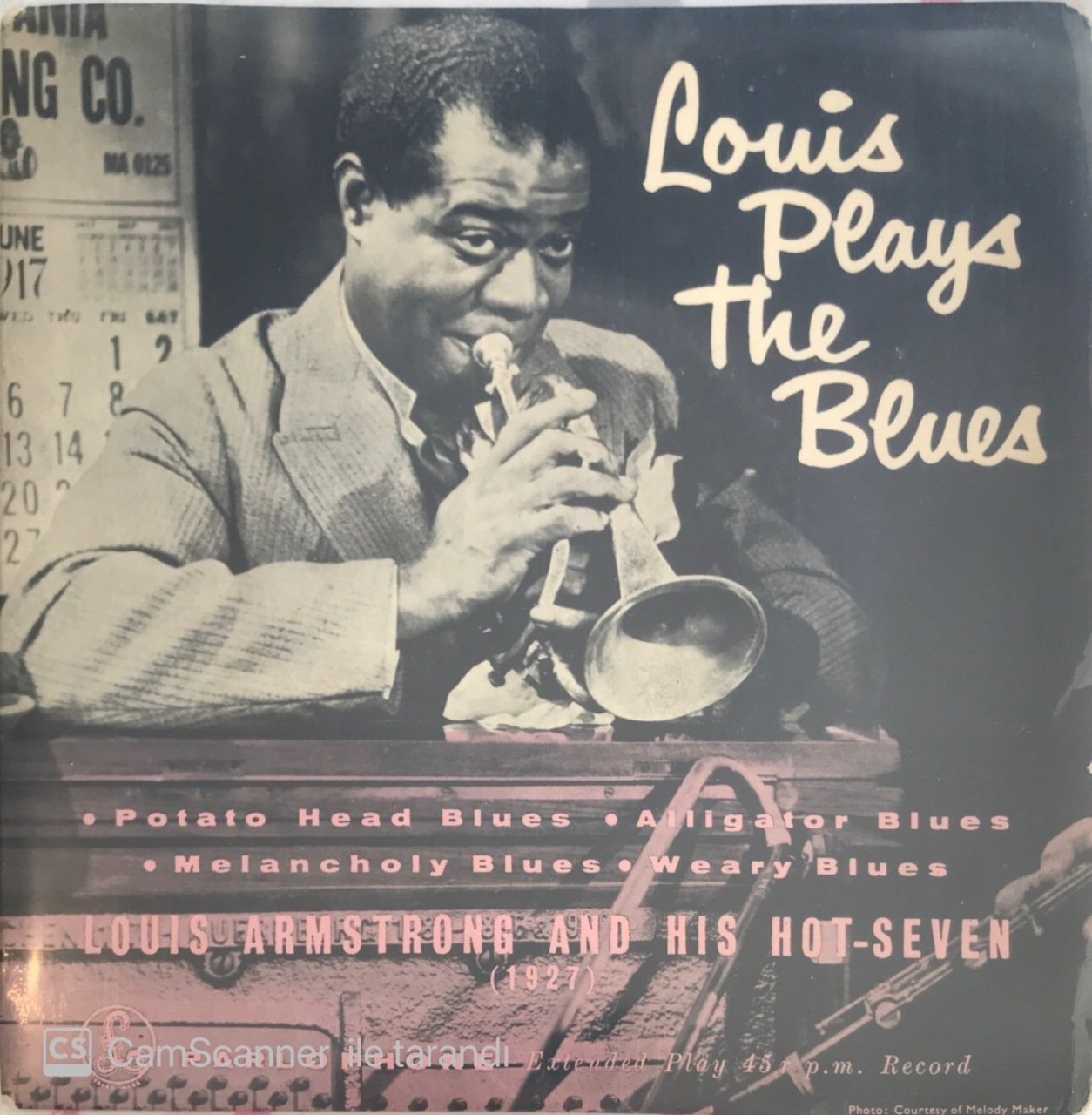 Louis Plays The Blues His Hot Seven 45lik