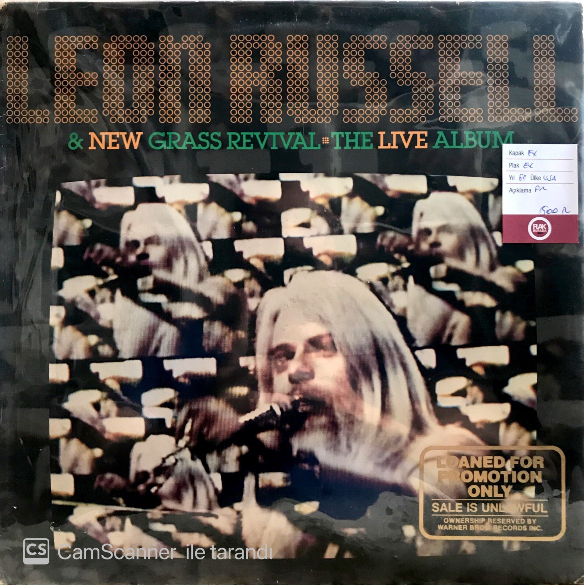 Leon Russell New Grass Revilal  the Live Album LP